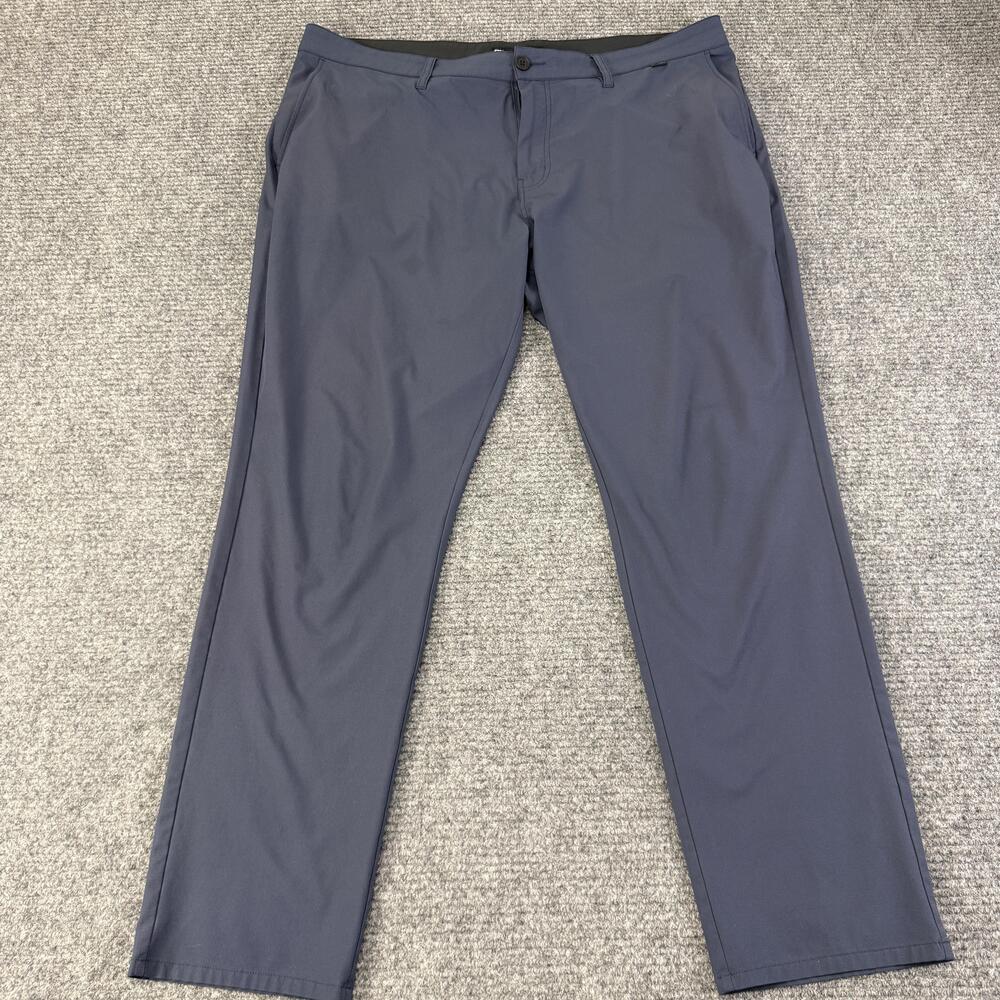 Travis Mathew Pants Mens 42x33 Blue Performance Golf Stretch Chino Straight Leg
